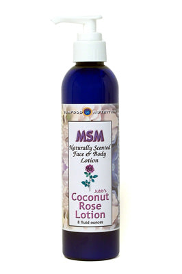 Lifefood Organic MSM Coconut Rose Lotion 8 oz.